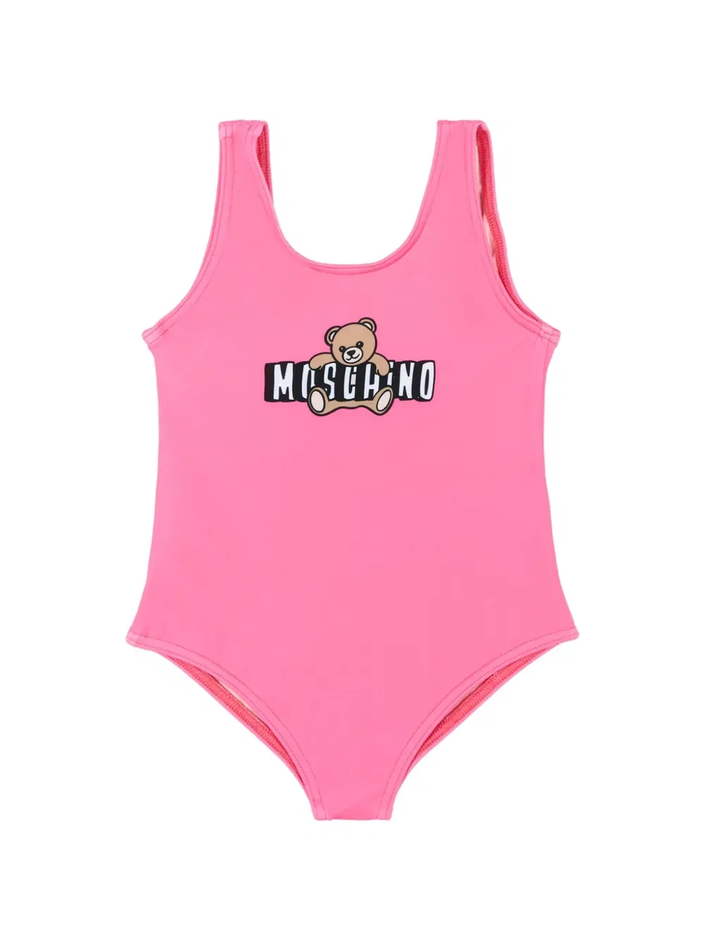 Купальник с рисунком плюшевого мишки Moschino Kids, розовый