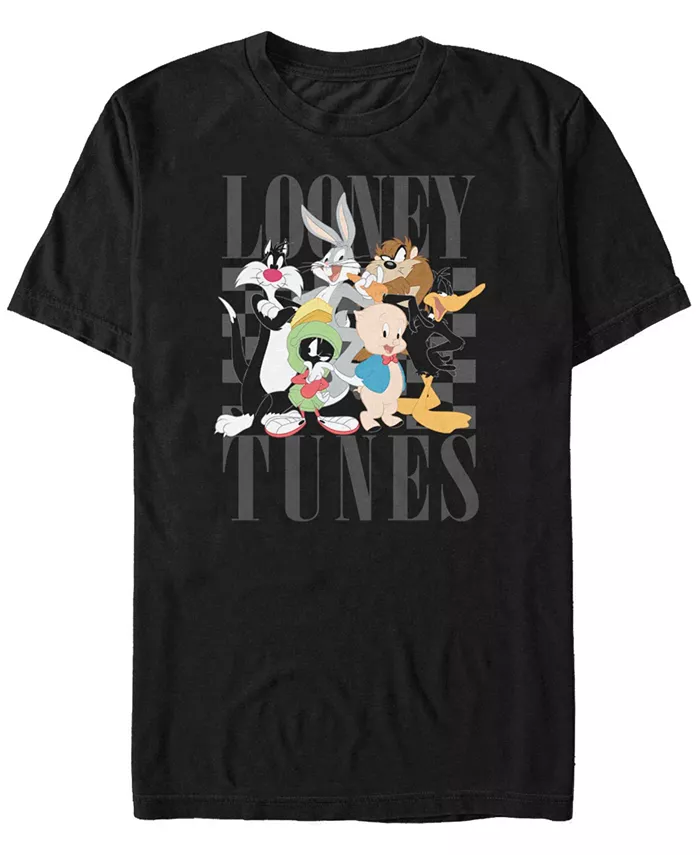 

Мужская футболка с коротким рукавом Looney Tunes Nineties Groupshot Fifth Sun, черный