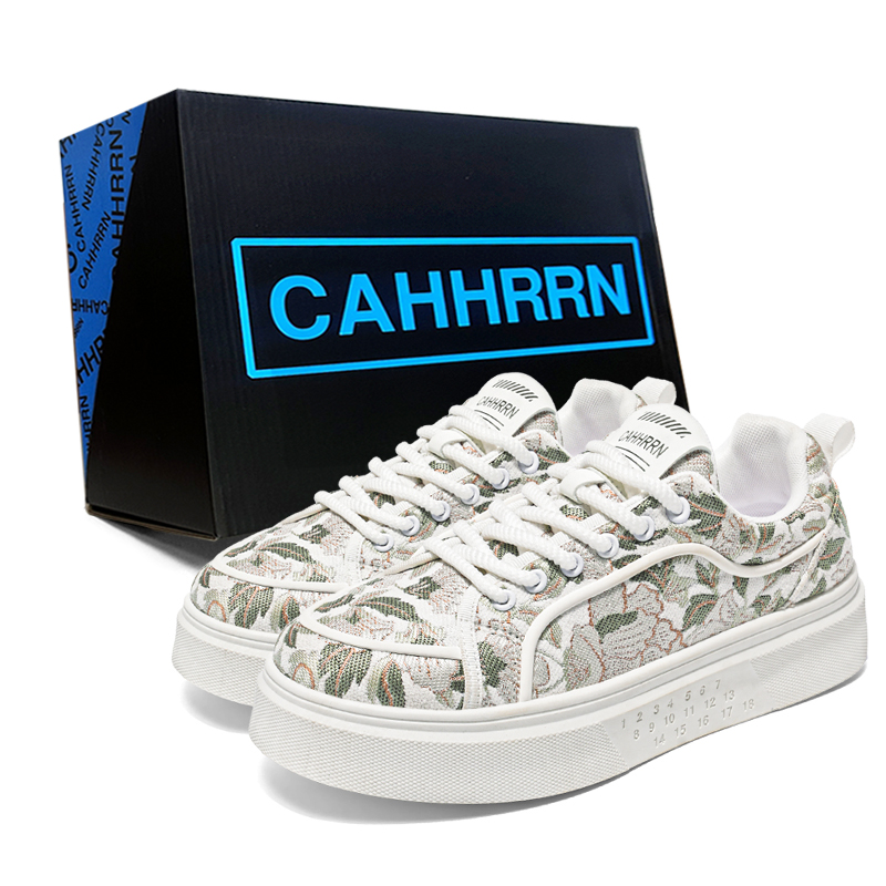 

Мужские дышащие низкие кроссовки для скейтбординга CAHHRRN, White Green