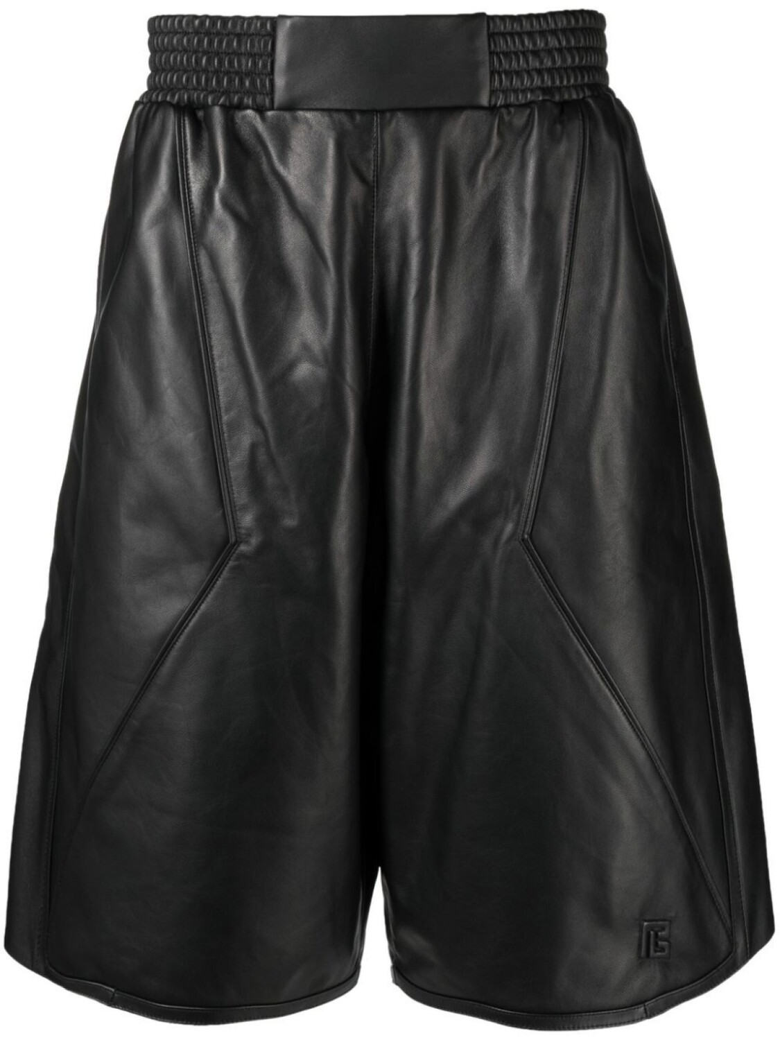 

Balmain кожаные шорты, черный