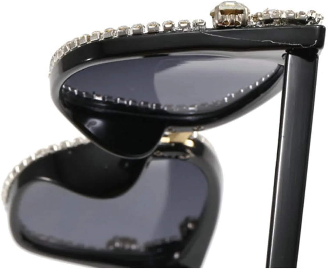 

Солнцезащитные очки Willochra «Кошачий глаз» с кристаллами для женщин, модные, с бриллиантовым блеском, для вечеринки, сверкающие хрустальные очки F25, Blue