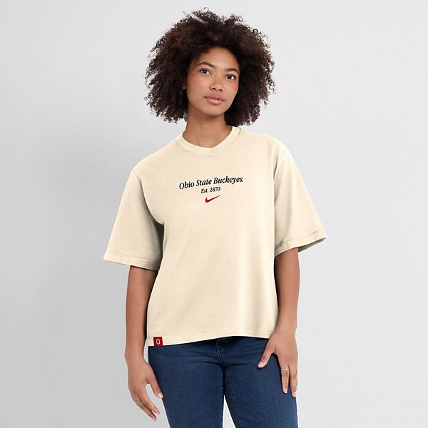 

Женская футболка Boxy с принтом Ohio State Buckeyes Established Nike
