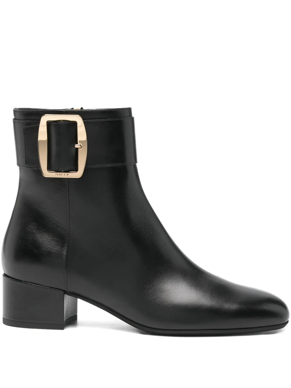 40-миллиметровые кожаные ботильоны с пряжкой Bally, черный