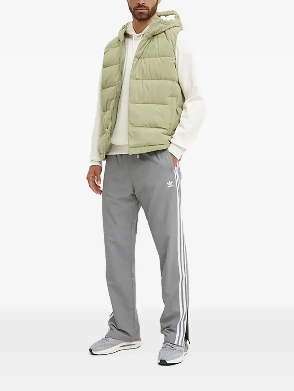 Штаны-джоггеры с тремя полосками adidas, серый — фото 2