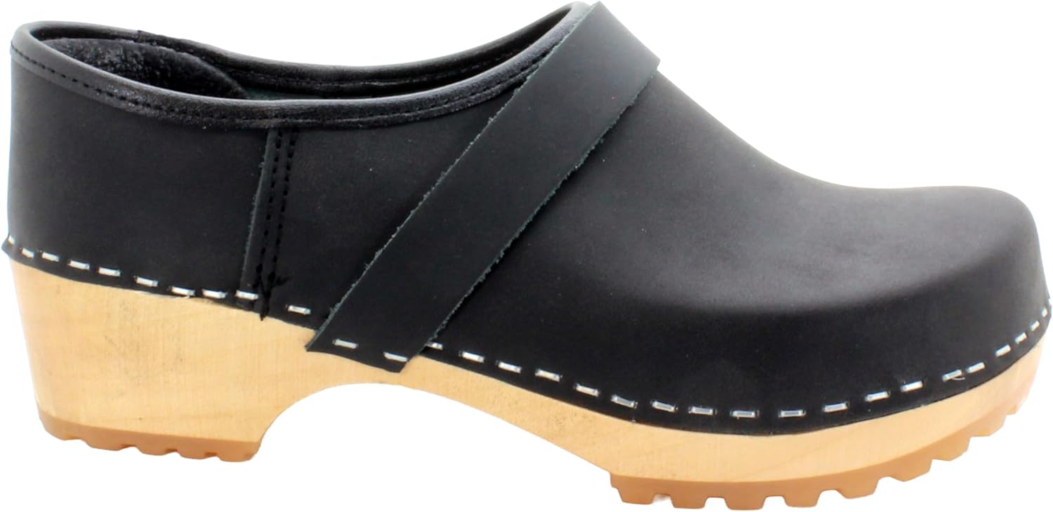 Классические закрытые кожаные сабо Bjork Tilda Wooden Bjork Swedish Comfort, черный — фото 2