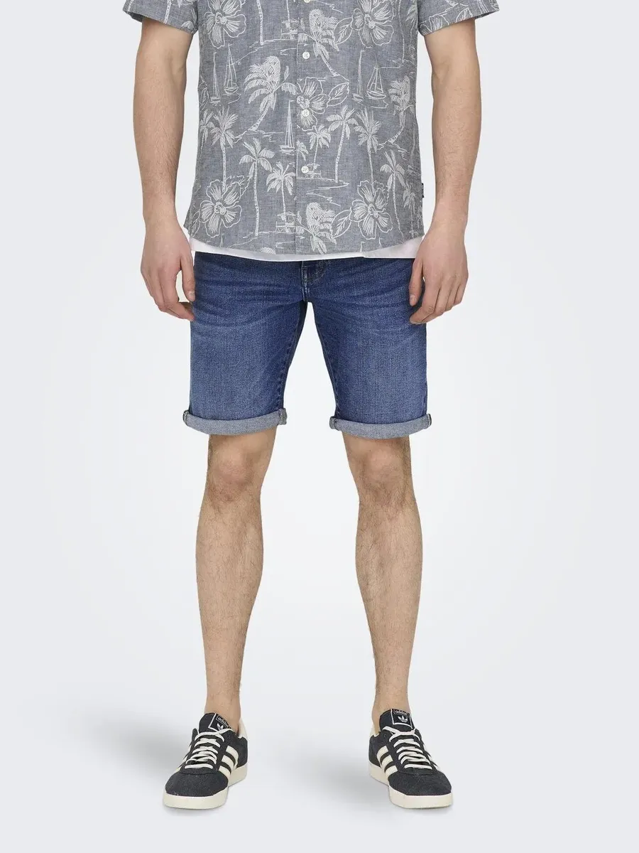 

Шорты ONLY & SONS "ONSPLY MBD 8772 TAI DNM SHORTS NOOS", синий