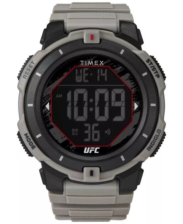 

Мужские круглые часы UFC Rumble Digital с коричневым полиуретановым ремешком, 50 мм Timex, бежевый