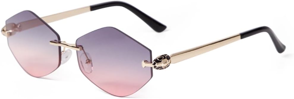 

Солнцезащитные очки с защитой UV400 | Металлическая безрамочная конструкция, градиентные линзы | Для женщин и мужчин, для занятий спортом на открытом воздухе и вождения DSVIGF, 05