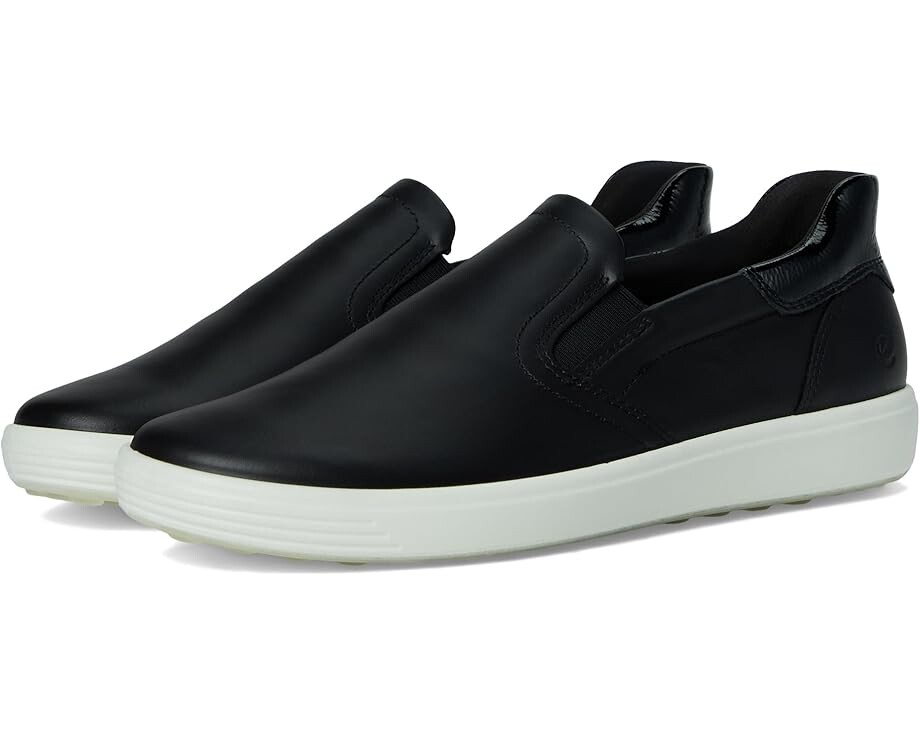 Кроссовки ECCO Soft 7 Easy Slip-On Sneaker, цвет Black/Patent Black