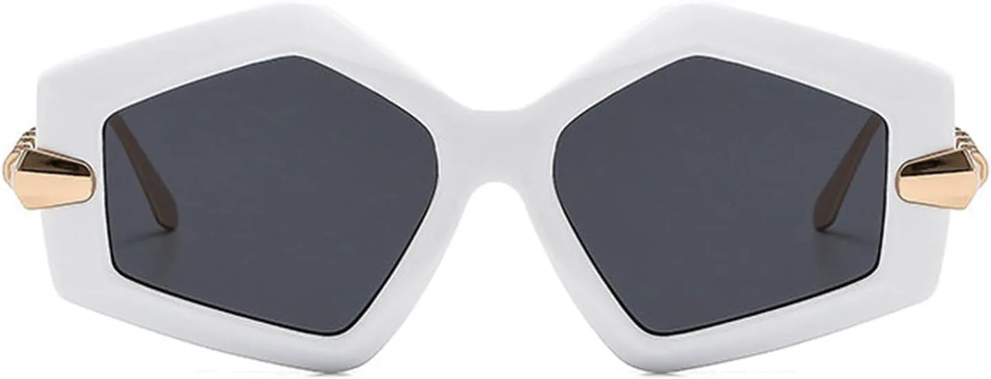 

Willochra — большие шестиугольные солнцезащитные очки для женщин и мужчин, модные, роскошные, дизайнерские, винтажные, панк, сексуальные, в крупной оправе, C2