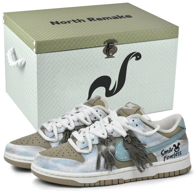 Кроссовки скейтбордические низкие Nike Dunk Low Sea Breeze Fringe