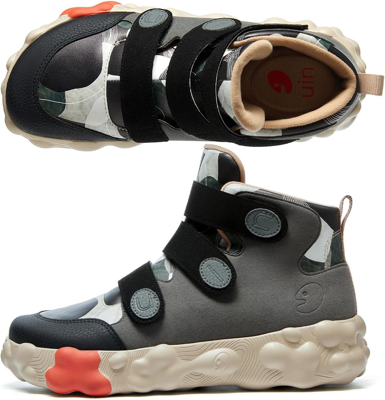 

Мужские прогулочные туристические туфли UIN, слипоны, повседневные, легкие, с широкой носочной частью, массивные модные кроссовки Figueras, Figueras Ⅴ - Midnight Path 7