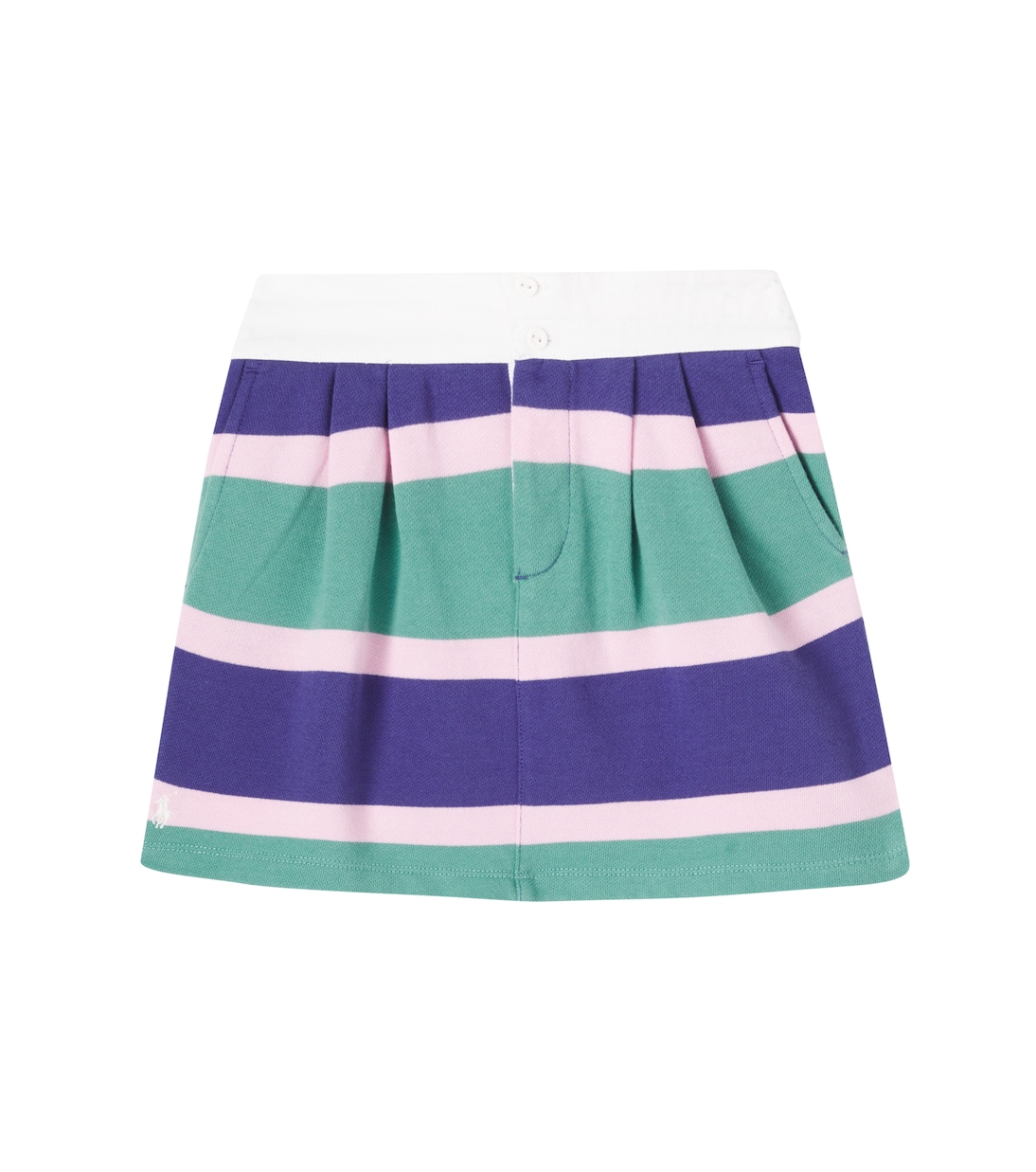 

Полосатая хлопковая юбка Polo Ralph Lauren Kids, Fairway Multi Striped Deck Wash Wht