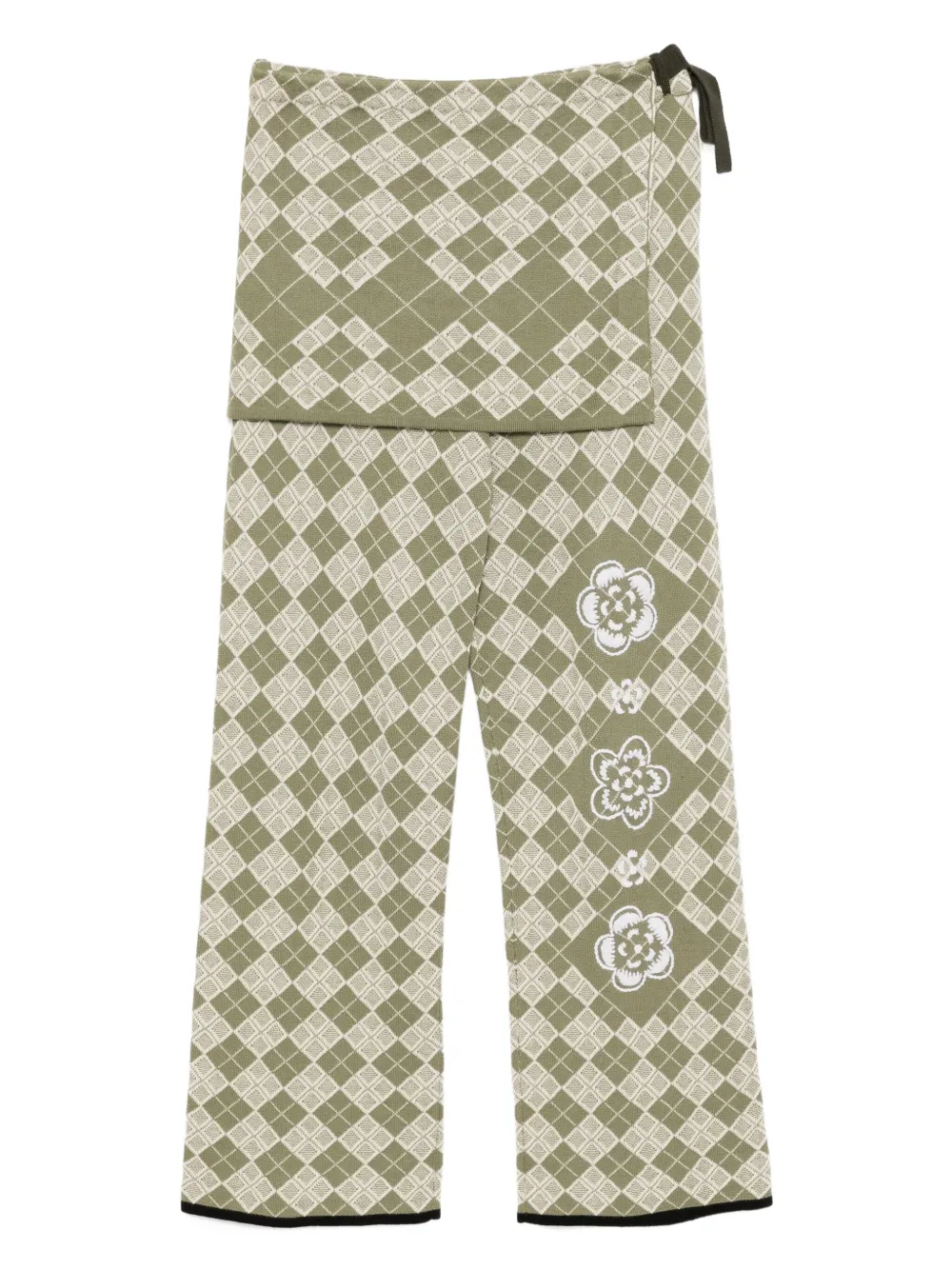 

Брюки в клетку YANYAN KNITS, зеленый
