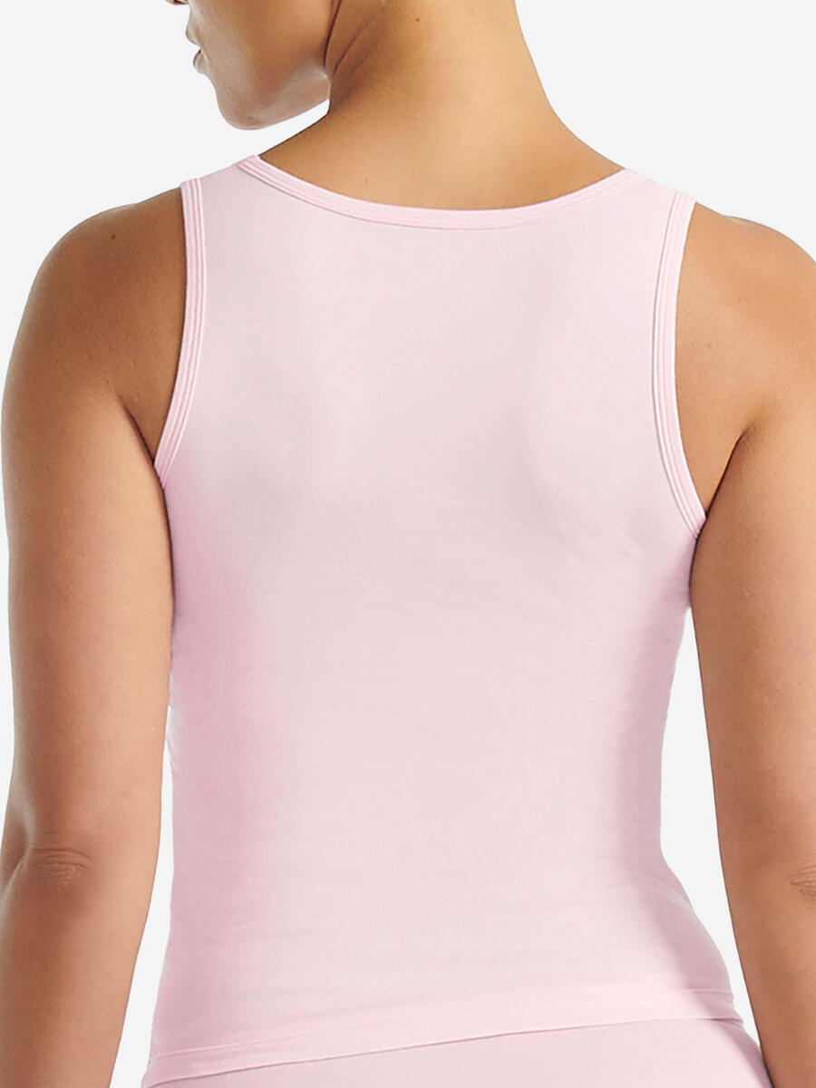 ADIDAS Дышащая женская майка-топ Sport Active Essentials Cotton 3 Stripes розового цвета — фото 4