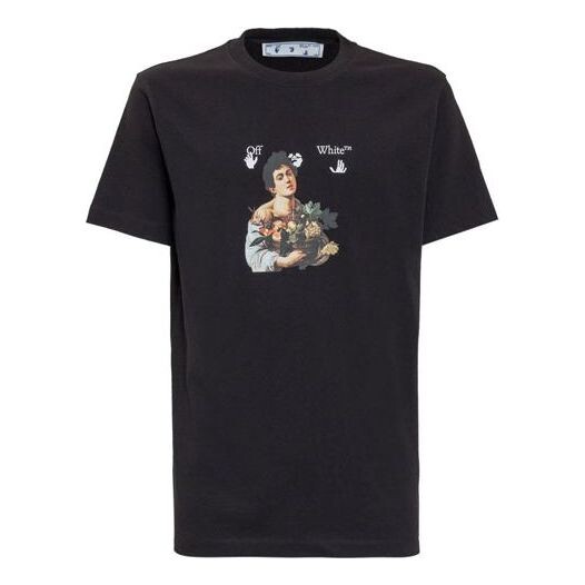 

Футболка ss21 cartoon printing round neck short sleeve version black Off-White, черный