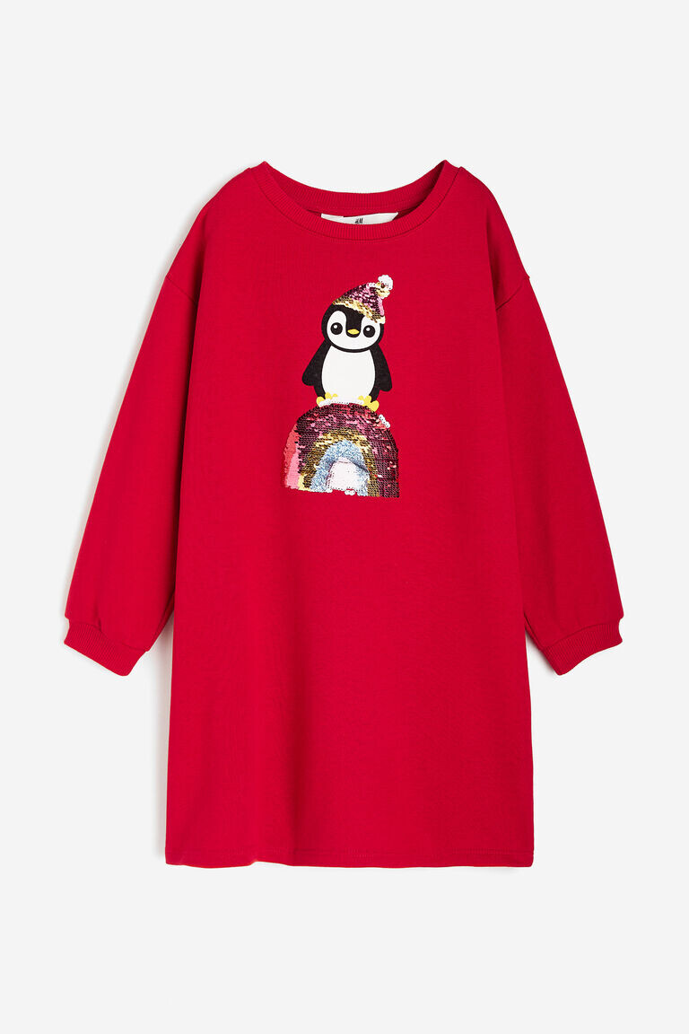 

Платье с пайетками H&M, красный