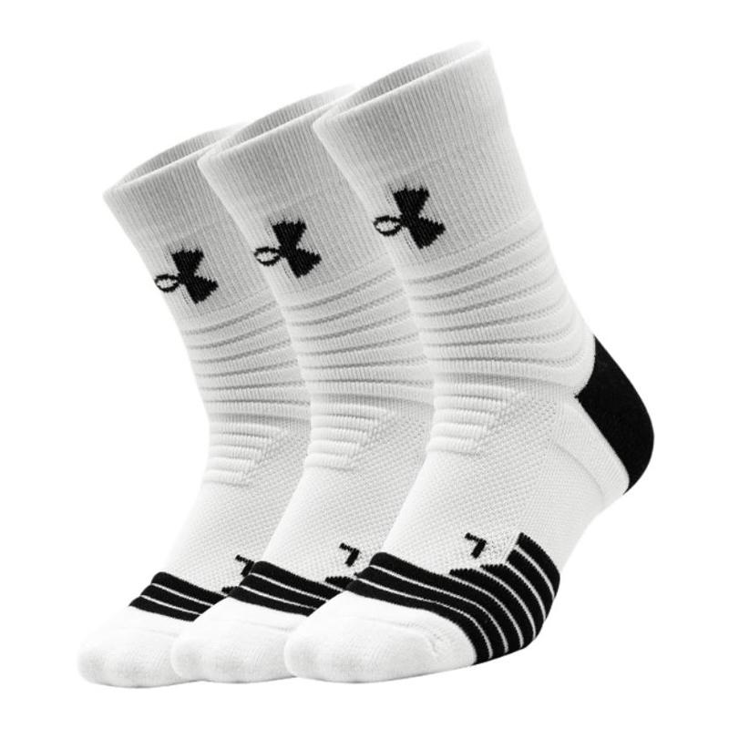 

Носки до середины голени унисекс, 3 пары Under Armour, черный/белый