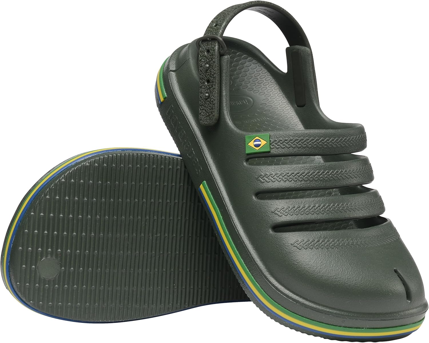 Детские сабо Havaianas Brazil, унисекс, зеленый — фото 4