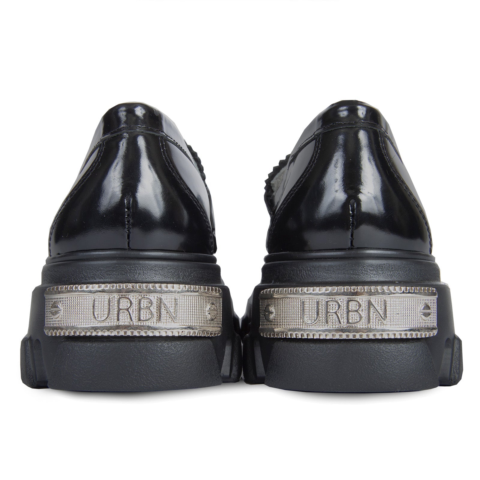 Простые кожаные туфли-лоферы от URBNKICKS, черный — фото 3
