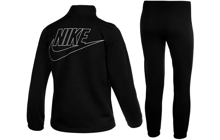 Детский спортивный костюм Nike Kids Casual Sportswear Stand Collar Moderate черный — фото 3