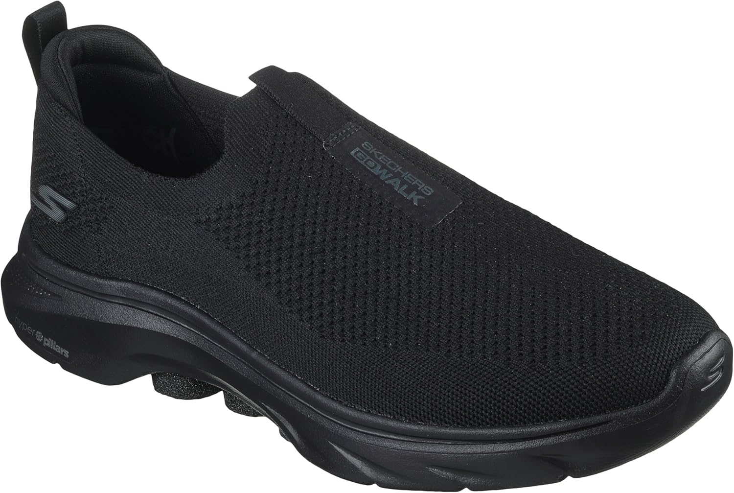 Мужские кроссовки Skechers Go Walk 7 Stretch Fit без шнурков, черный — фото 4