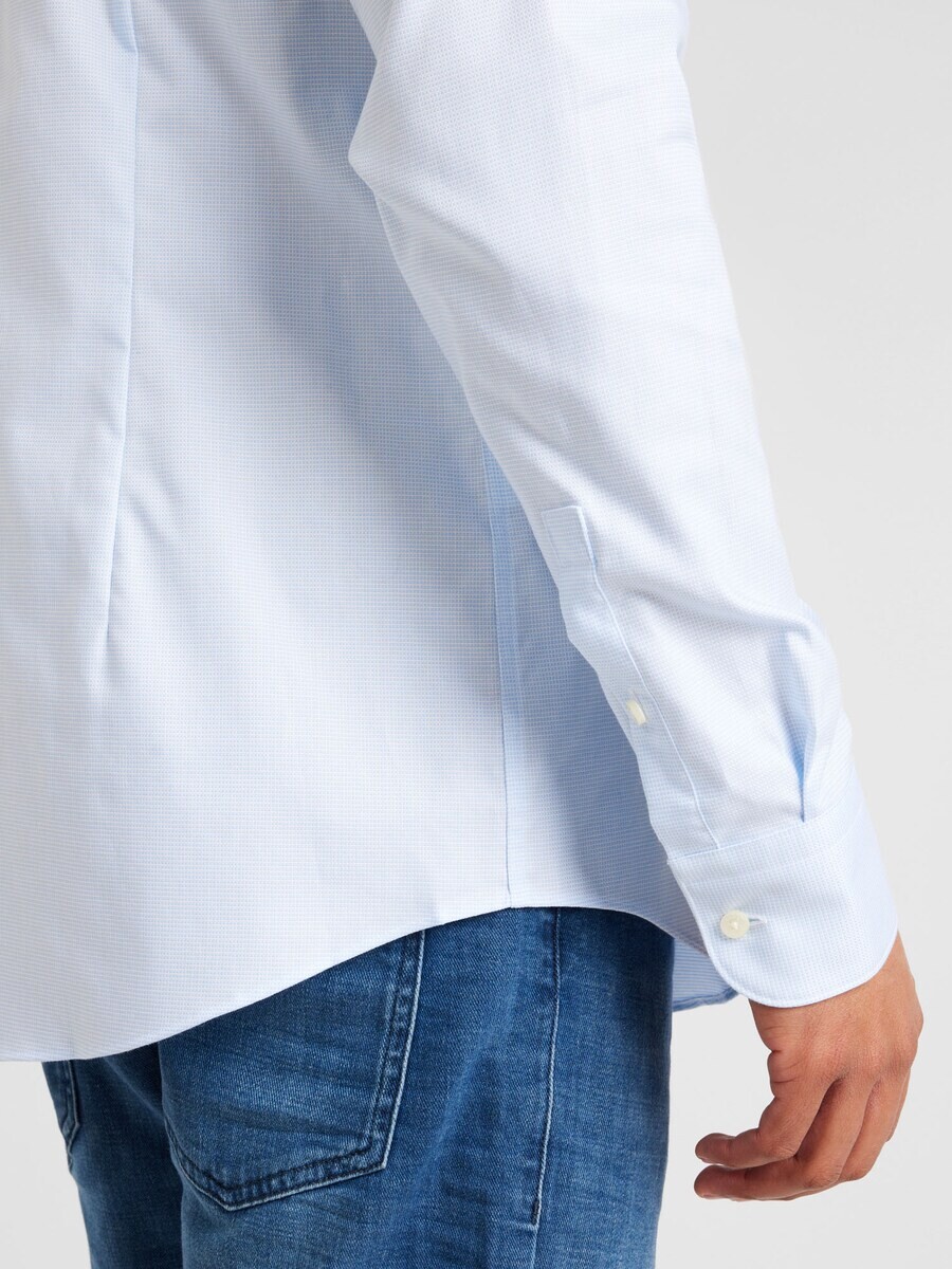 Деловая рубашка BOSS Slim fit Business Shirt P-Hanks, пастельный синий — фото 3
