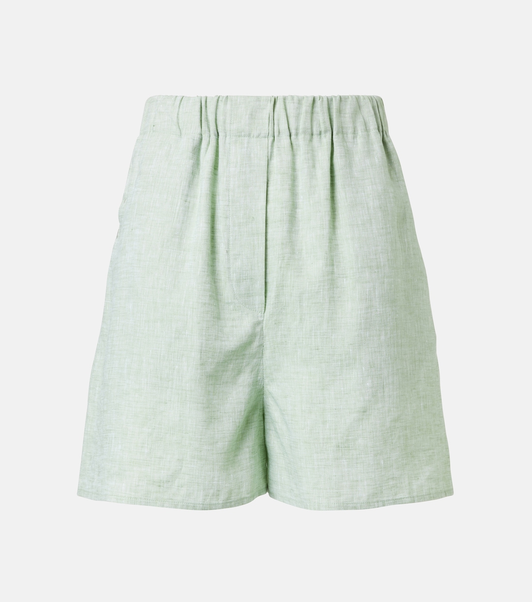 

Анжело высокие льняные бермуды Loro Piana, Soft Green Tea