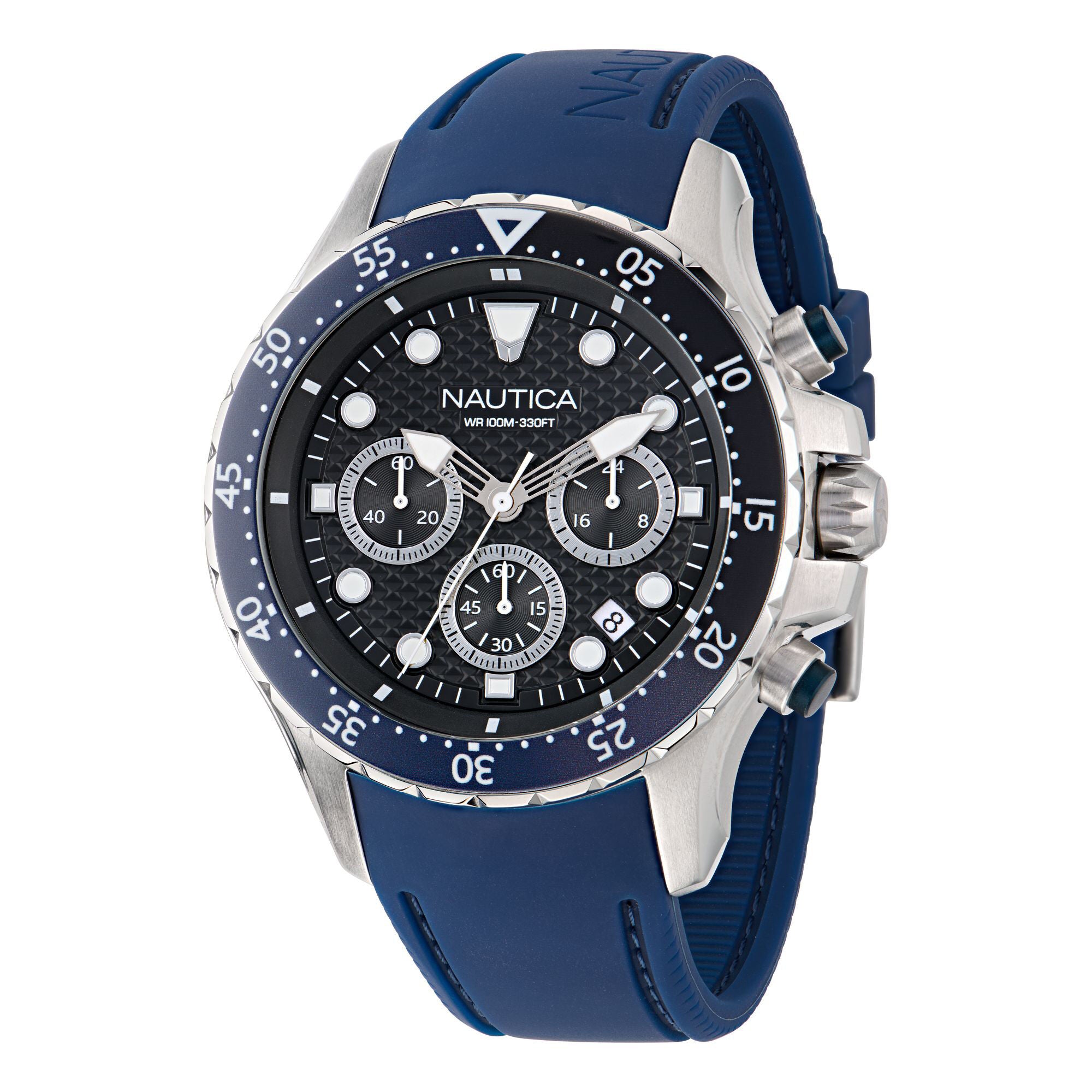 

Nautica Mens Nst Chronograph силиконовые часы, цвет black iron wash