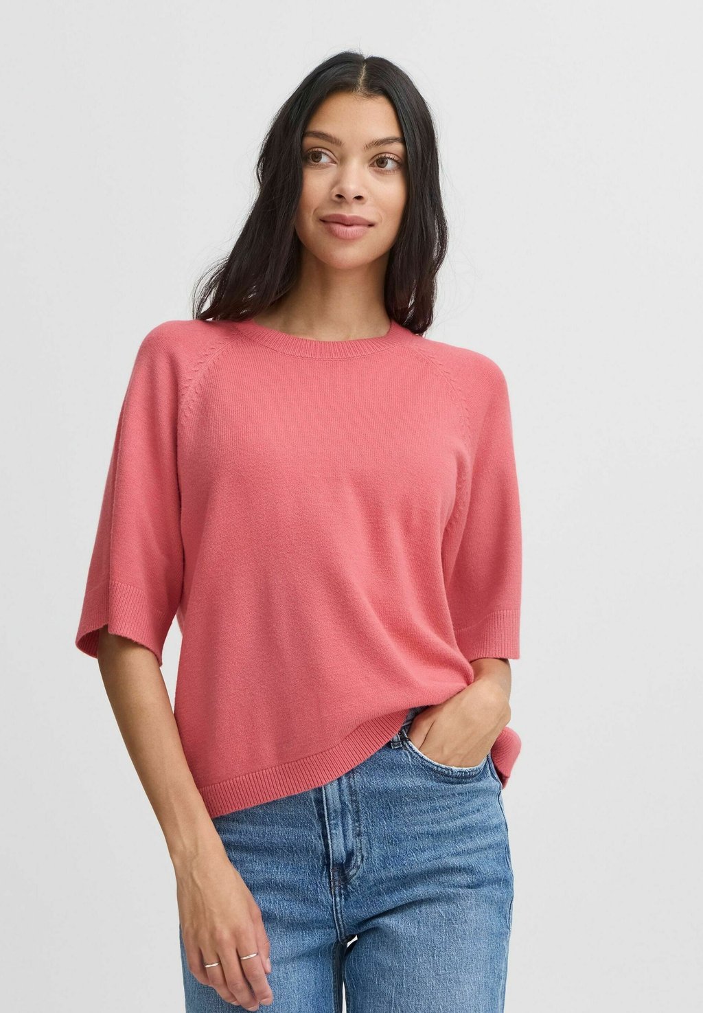 

Базовая футболка NONINA LOOSE b.young, розовый