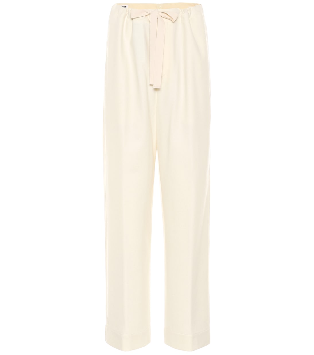 

Широкие брюки из смесовой шерсти и твила Jil Sander, Natural