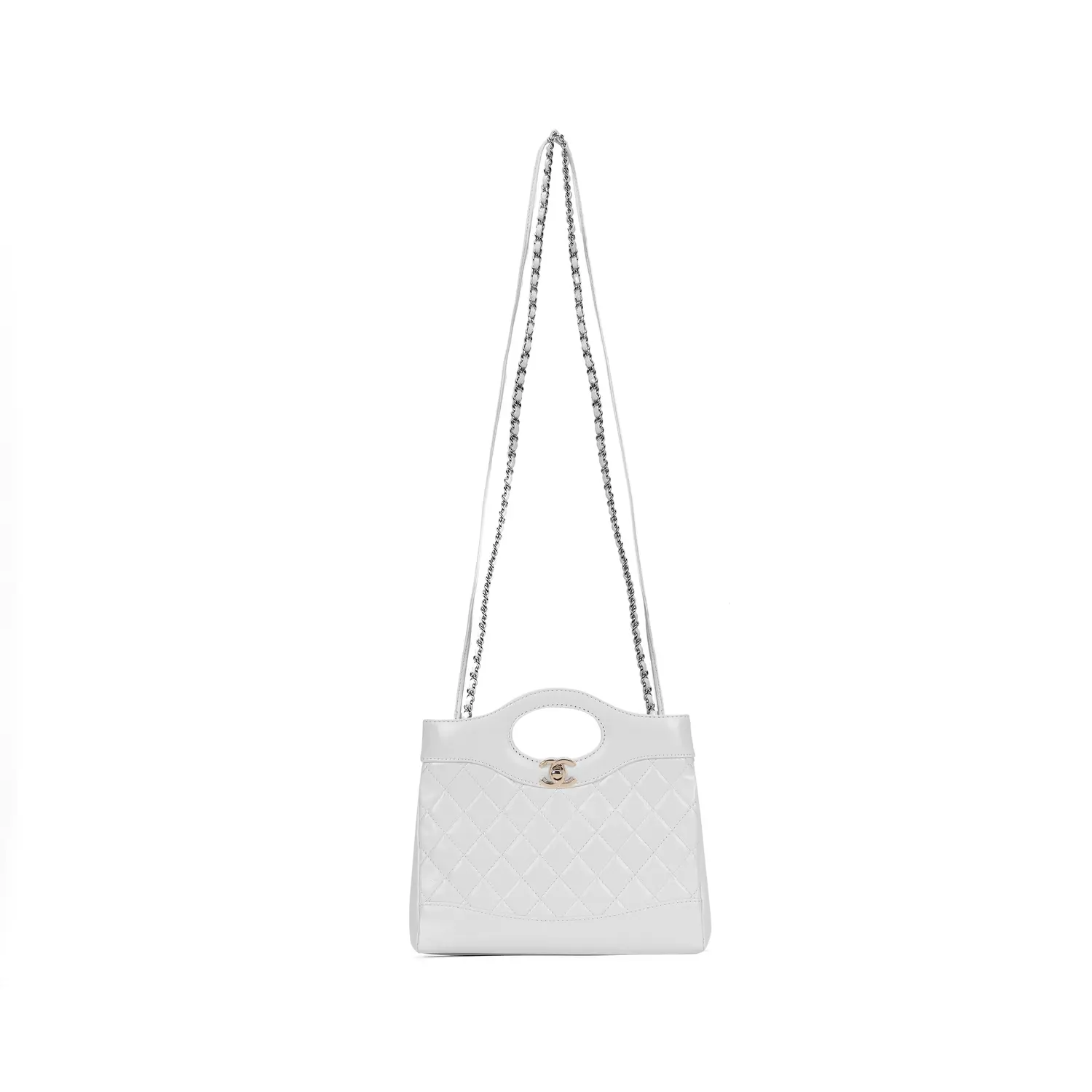 

CHANEL Кожаная цепочка наплечная сумка