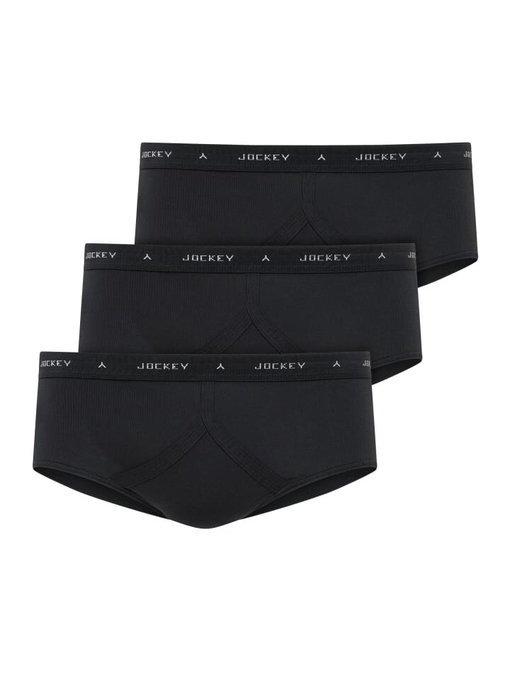 

Трусы Jockey Slips Uk Classic Cotton Rib Y-Front 3 Stück, черный