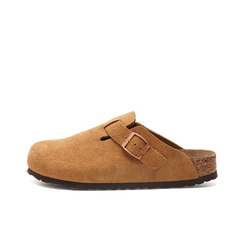 

KANGLONG Закрытые тапочки на полпятки в стиле Birkenstock, летние унисекс, желто-коричневые, цвет Yellow Brown