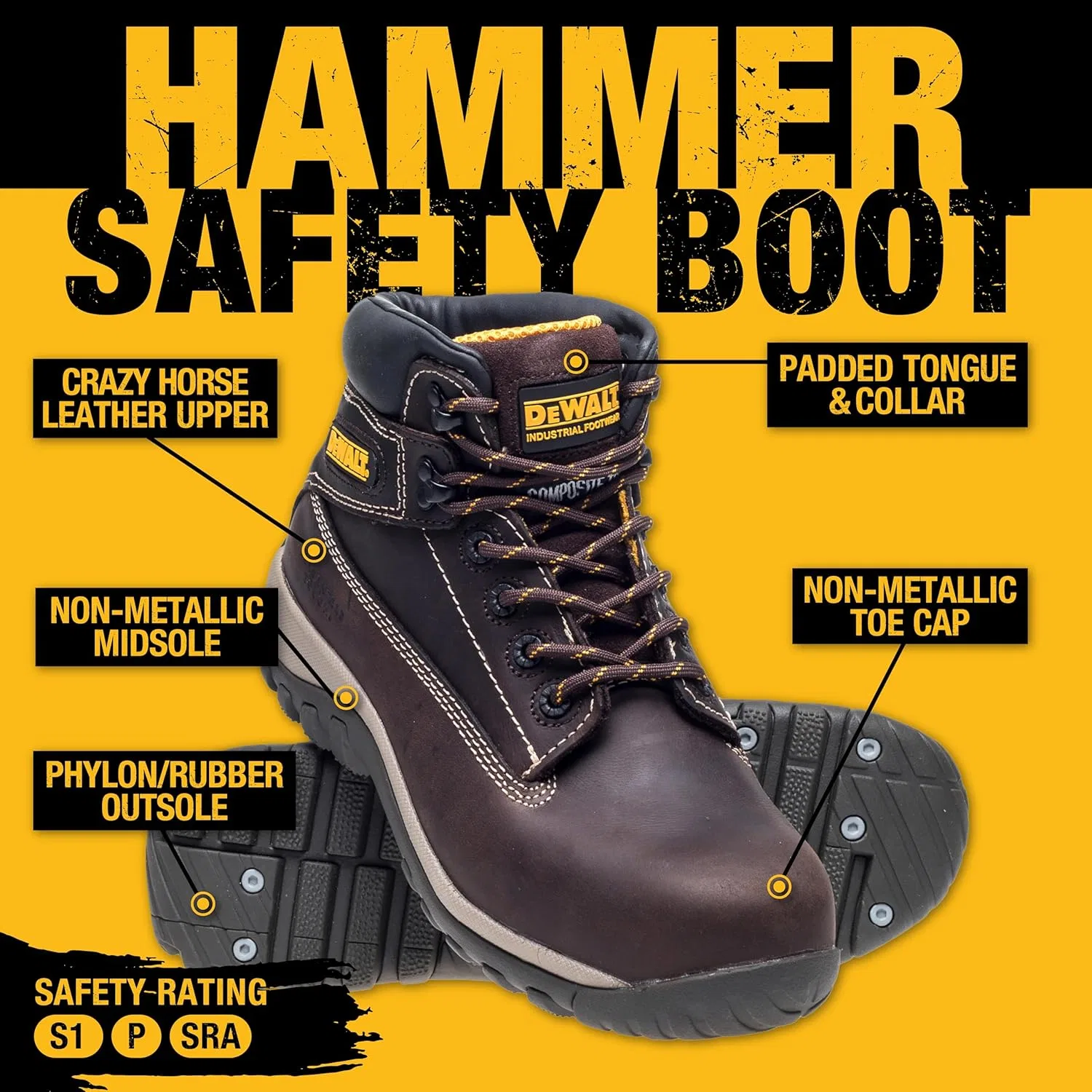 Мужские ботинки Dewalt Hammer, Brown — фото 2