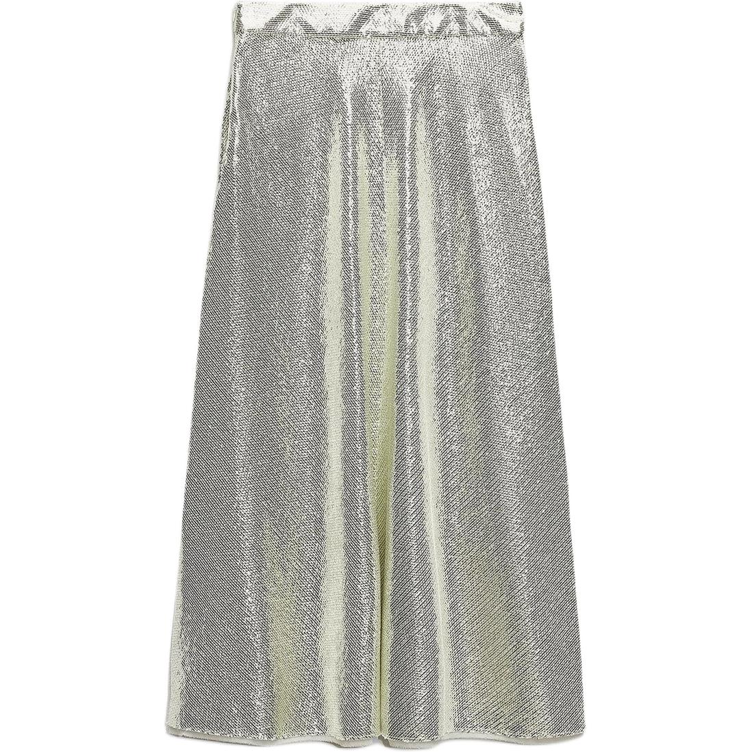 ZARA Повседневная длинная юбка ZW Series для женщин Gold/Silver — фото 4