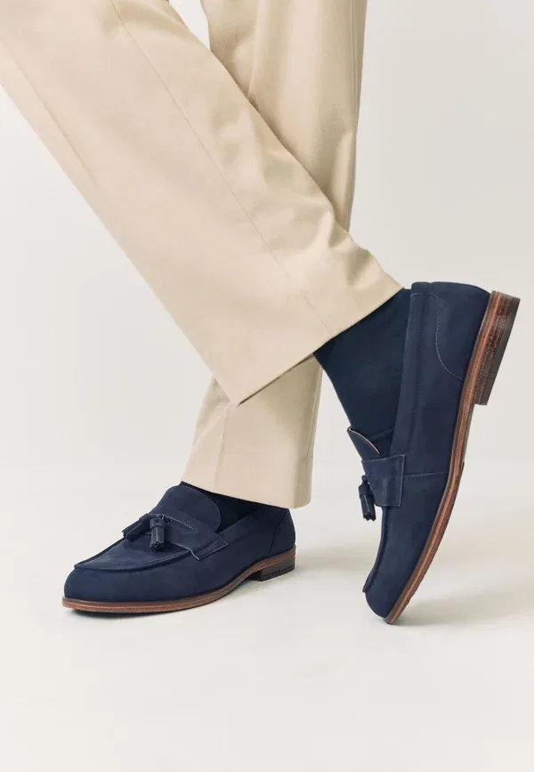 Лоферы с кисточками Regular fit slip ons Next, темно-синий