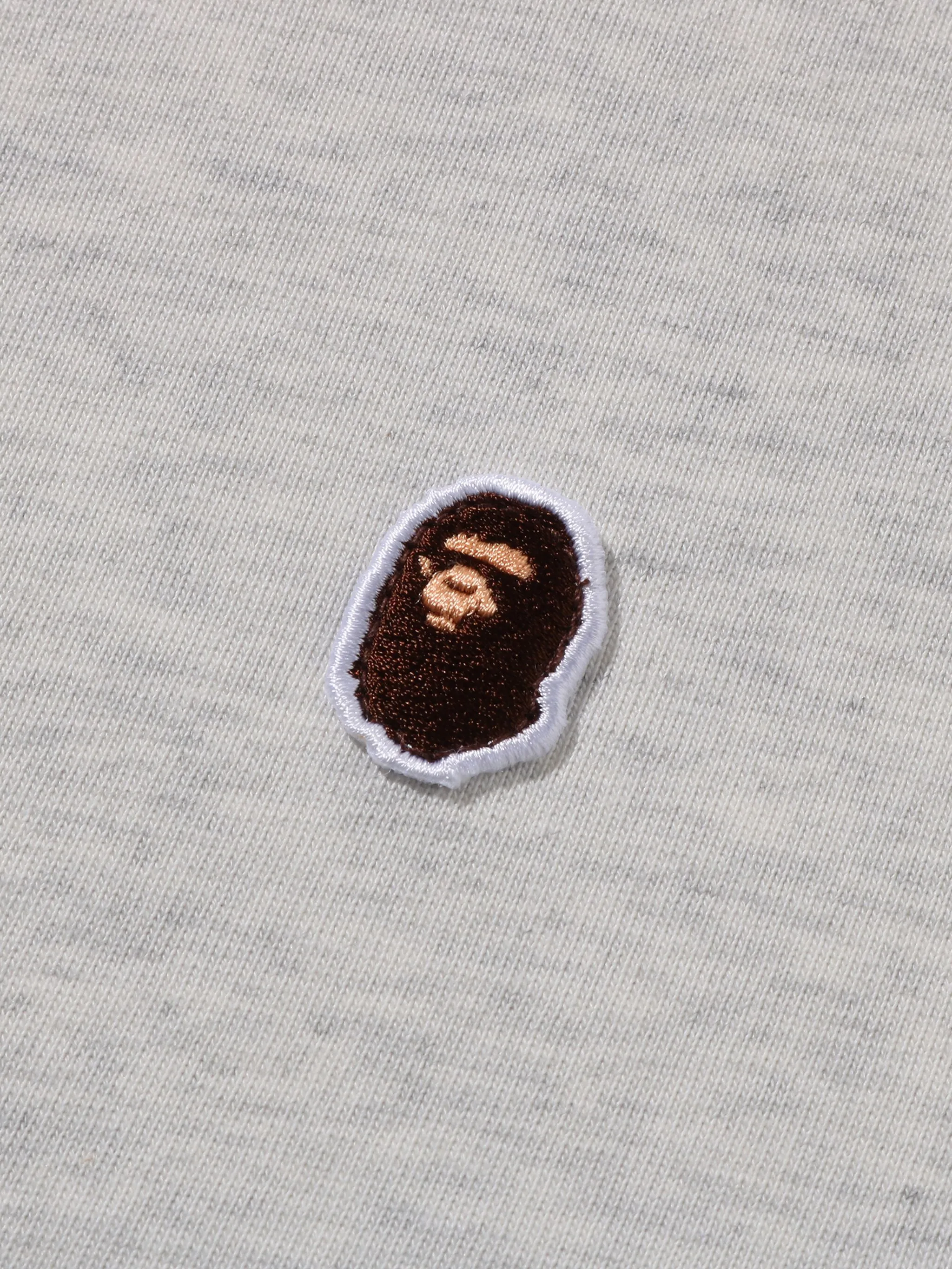 Футболка Ape Head с вышитым логотипом A Bathing Ape, серый — фото 3