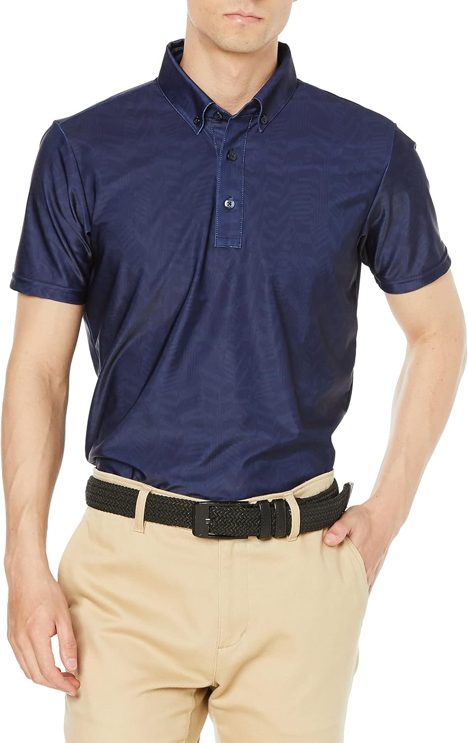 

Мужская рубашка-поло Mizuno E2JAA097 Ice Touch, на пуговицах, с коротким рукавом, приятная на ощупь, впитывает пот, быстро сохнет, темно-синий