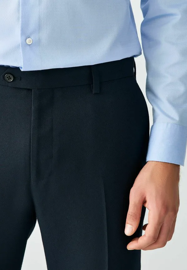 Элегантные брюки с фактурной поверхностью Next, Navy Blue — фото 4