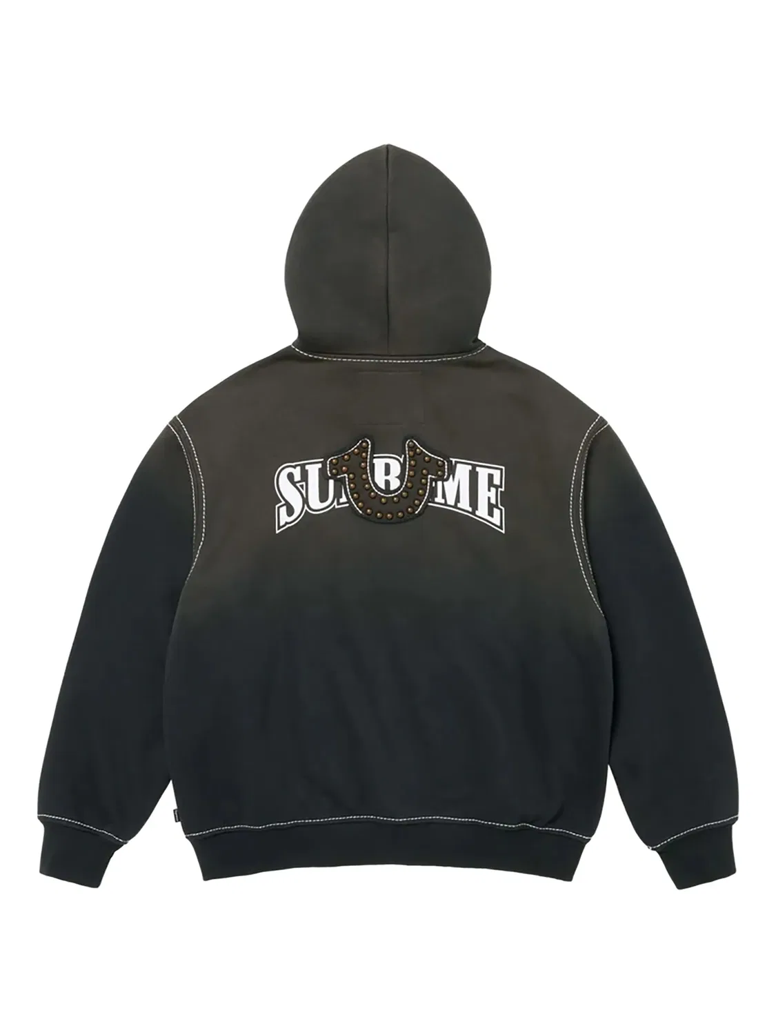 Свитер True Religion на молнии с капюшоном Supreme, черный — фото 2