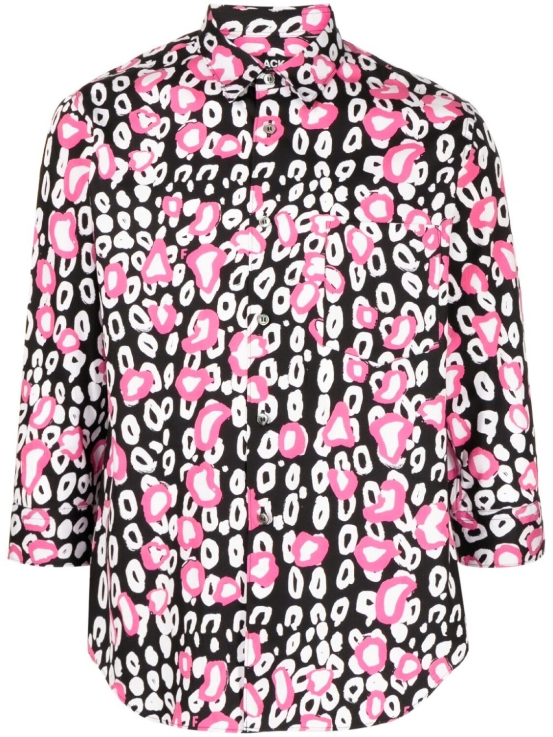 

Black Comme Des Garçons рубашка с леопардовым принтом, розовый