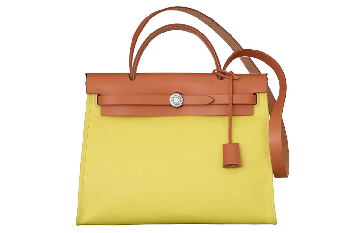 

HERMES Сумка через плечо из кожи и холста