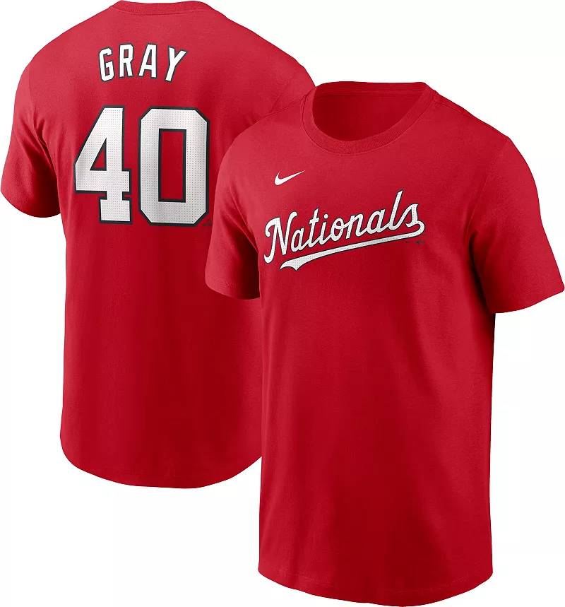 

Мужская красная футболка Nike Washington Nationals Josiah Grey #40