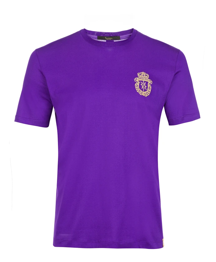 

Футболка с круглым вырезом и гербом Billionaire, фиолетовый