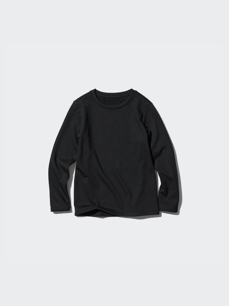 

Футболка Heattech с круглым вырезом, очень теплая Uniqlo, цвет 09 черный