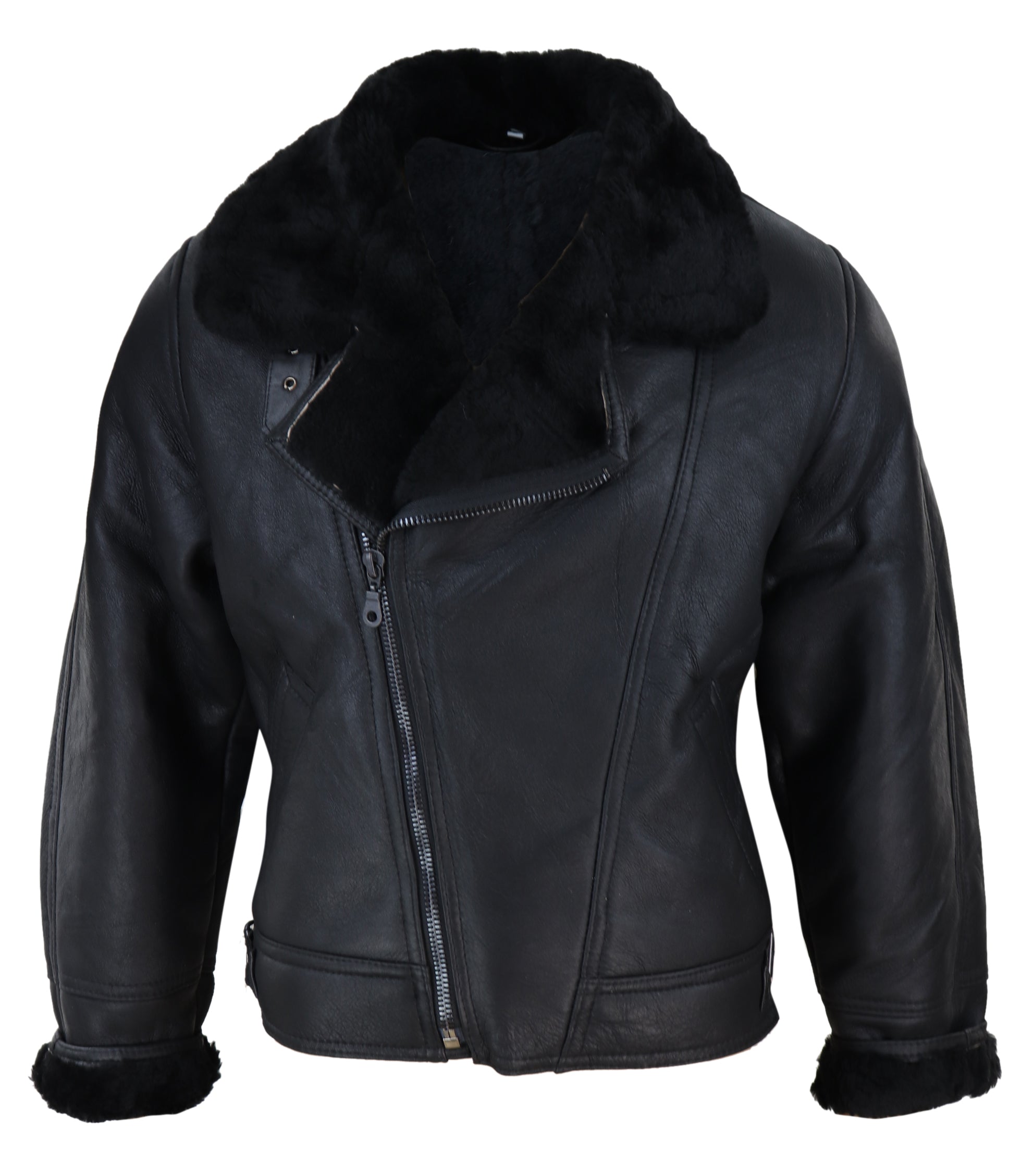 

Куртка пилота B3 из овчины Sherling Cross Zip TruClothing, черный