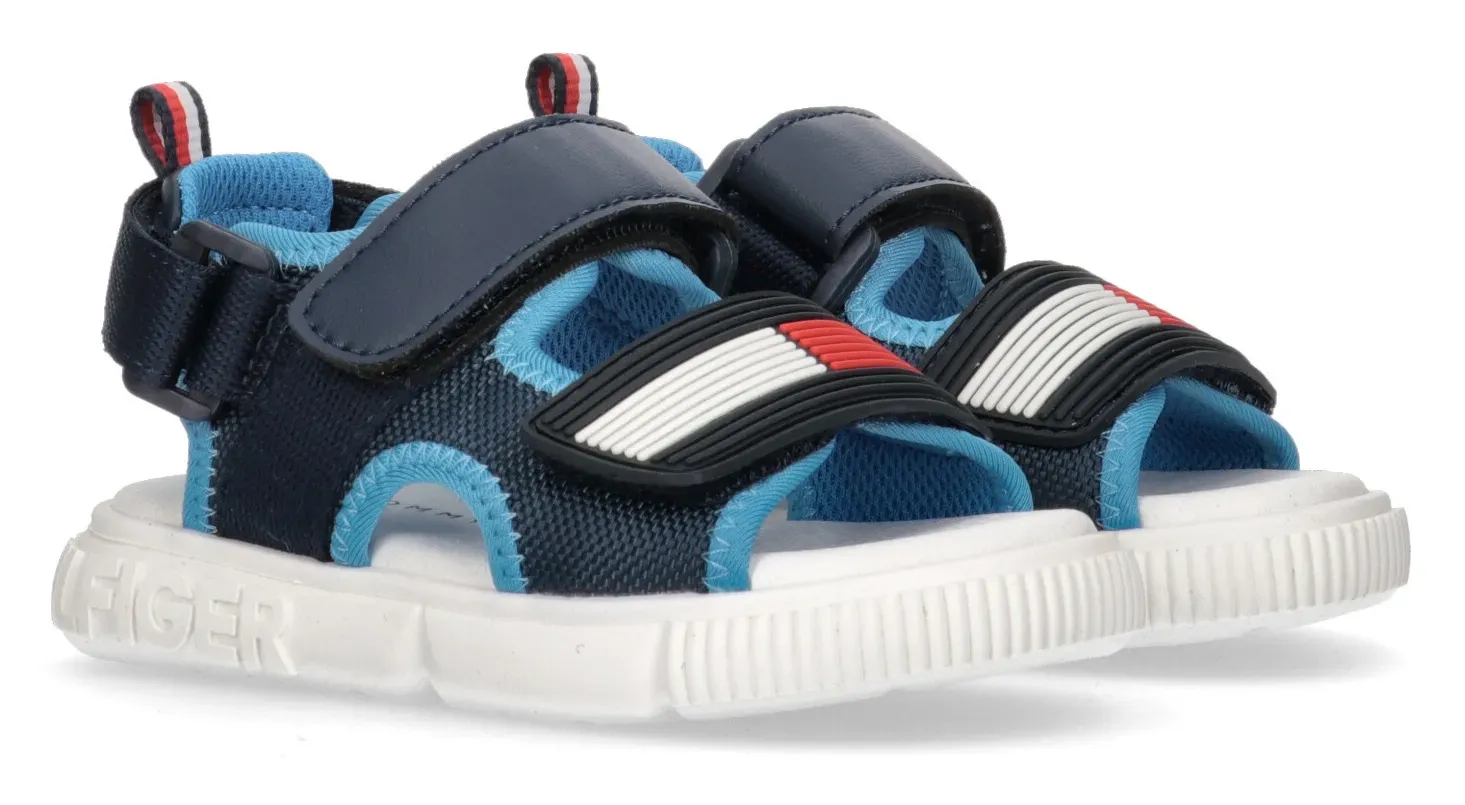 

Сандалии Tommy Hilfiger "VELCRO SANDAL", летняя обувь, обувь на липучке, сандалии, с 3 застежками-липучками, синий