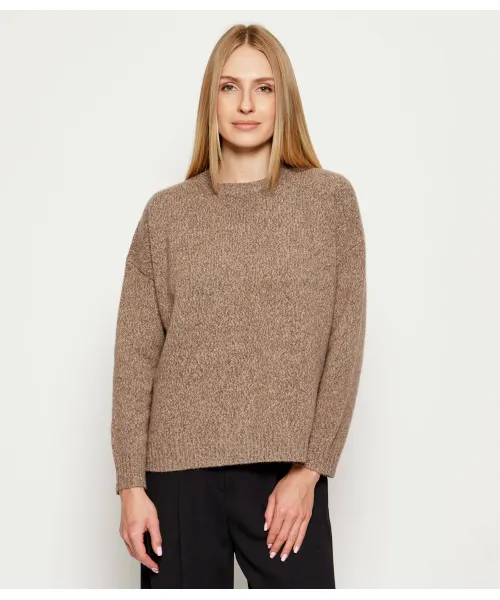 

Свитер из шерсти сибари Relaxed fit Weekend Maxmara, коричневый