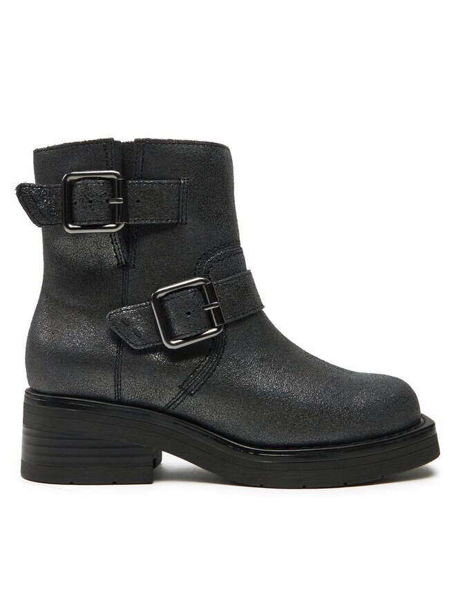 Ботинки женские Clarks Rebelle Buckle высокие с ремешками, серебряный